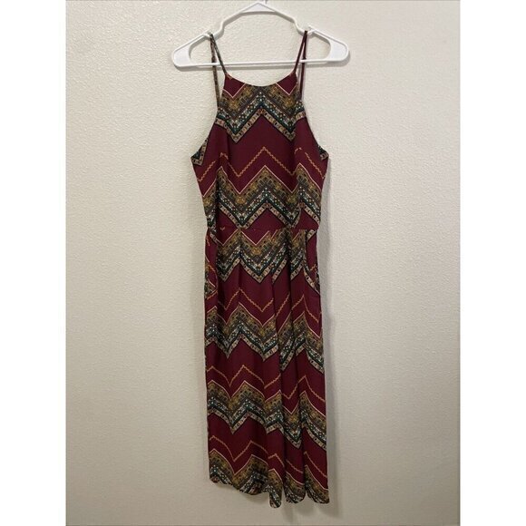 Wrangler Chevron Print Midi Dress‎ Sleeveless Casual Summer Romper Size M - Picture 1 of 10